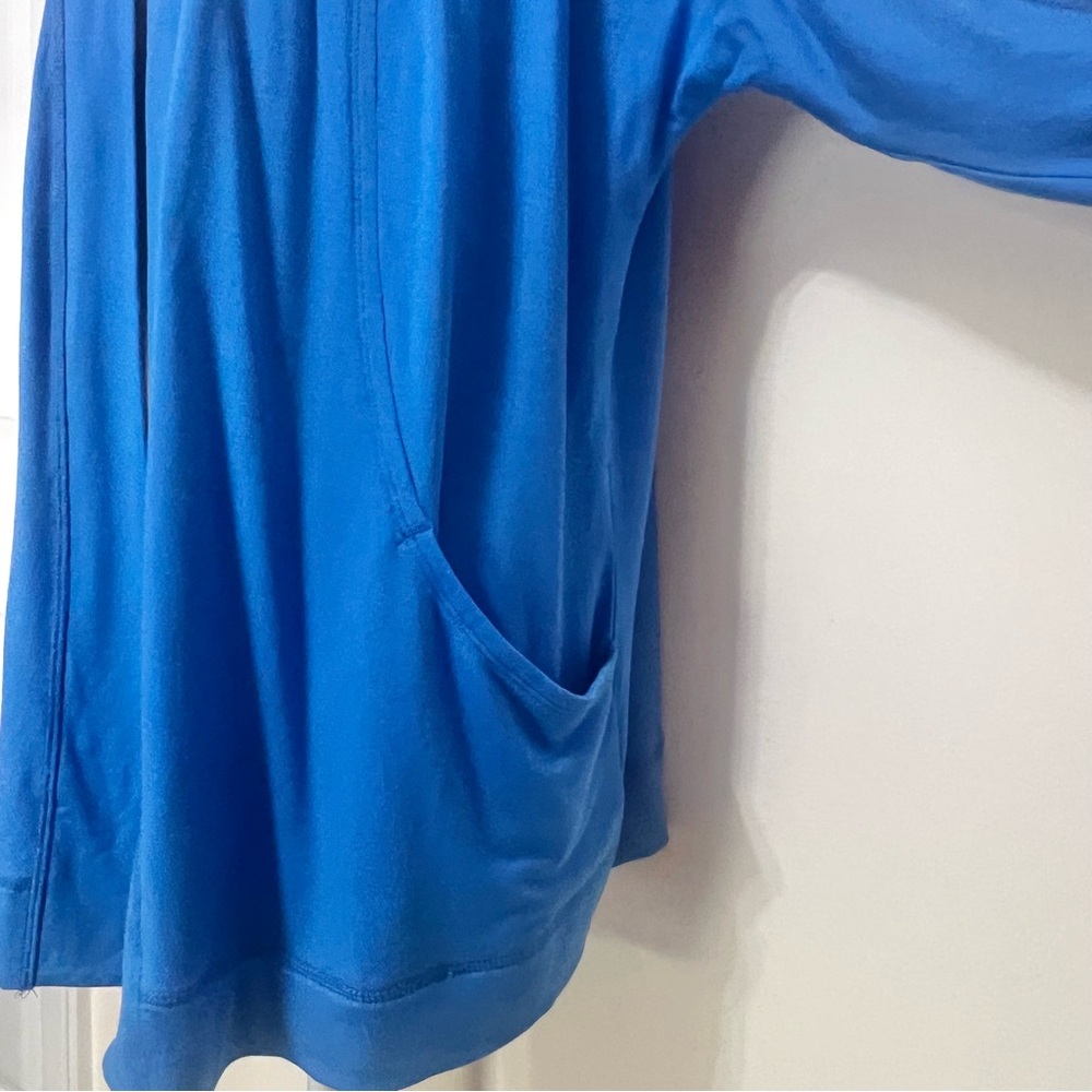 NWOT Isaac Mizrahi Live Soho Baby French Terry Open Front Cardigan Cruise Resort - Picture 7 of 12